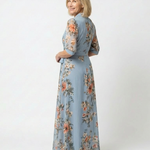 Isavia | Floral Wrap V Neck Maxi Dress